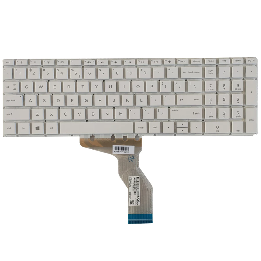Ново оформление на САЩ за HP Pavilion 15-BS 15-BW 15-CC бяла оригинална клавиатура за лаптоп 921266-B31 2P11934