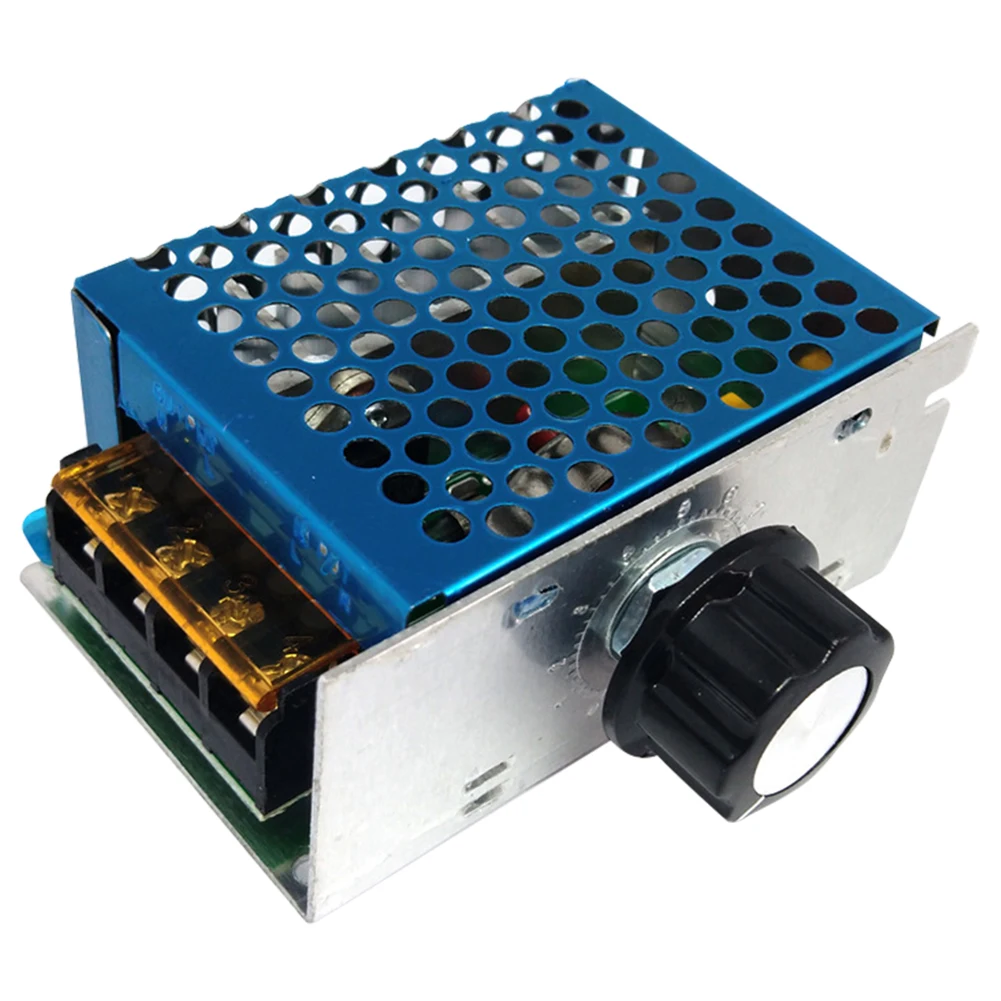  4000W тиристорен регулатор с калъф за предпазител AC 220V електронен регулатор на напрежението Превключвател за управление на високо напрежение Електронен волтов регулатор с висока мощност
