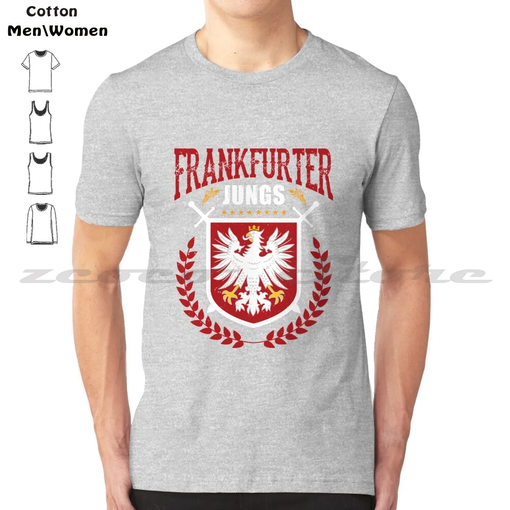 Frankfurter Jungs Frankfurt Fan Soccer Jersey Gift 100% памук мъже и жени мека мода тениска Франкфурт момчета Майн Хесен