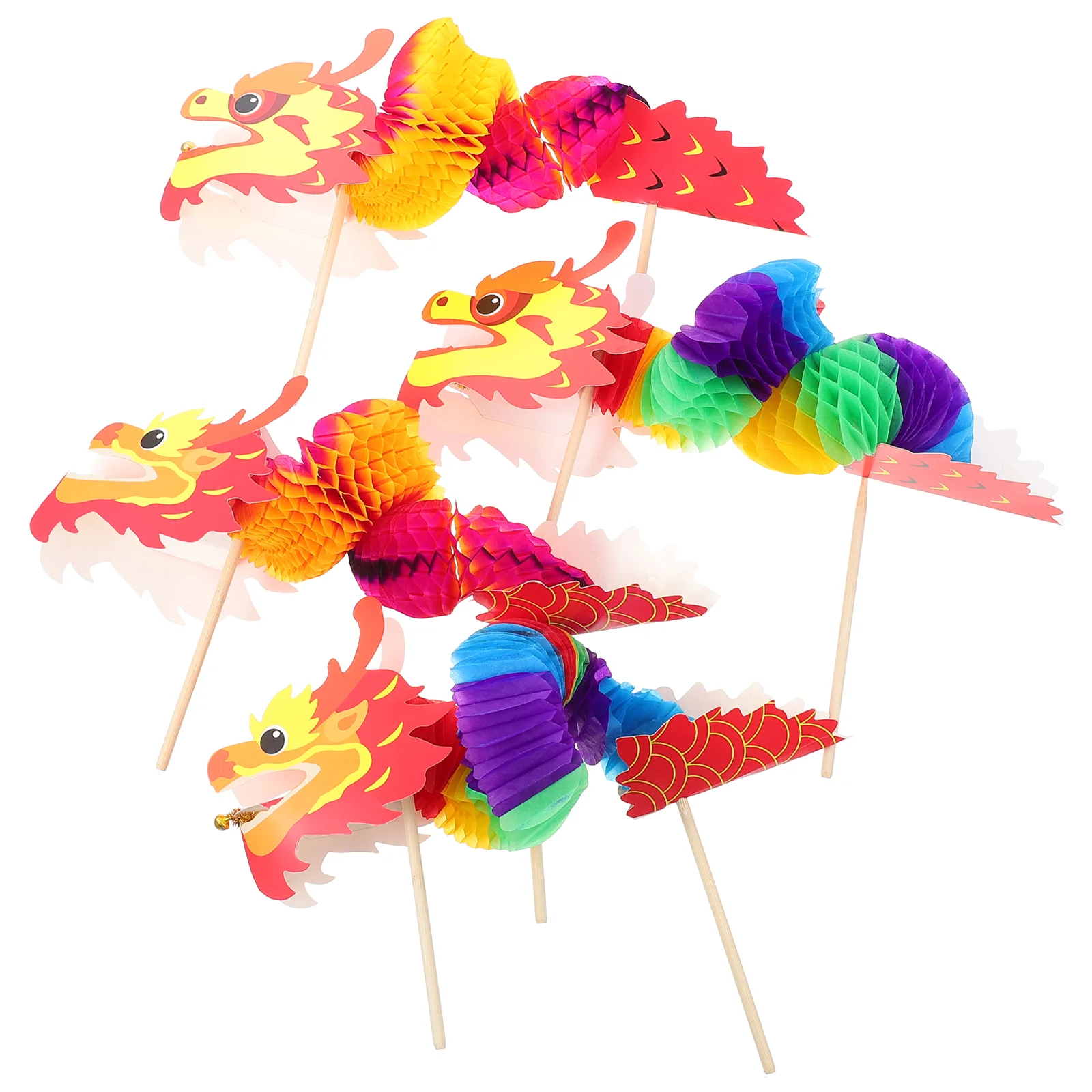 DIY хартия дракон занаятчийски материал китайска Нова година DIY дракон декор китайски дракон танц триизмерен дръпнете цвете
