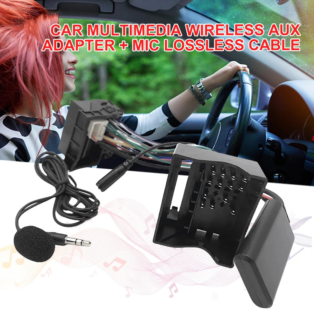 Аудио MP3 музикален адаптер Безжичен радио стерео адаптер Call Handsfree Car Stereo Bluetooth-съвместим комплект за Peugeot 307 308 407