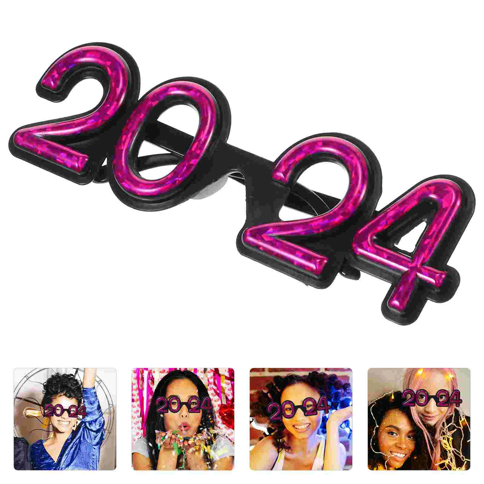 Коледен декор 2024 Очила Очила Облекло за очи Парти номер Новогодишни консумативи Фото подпори