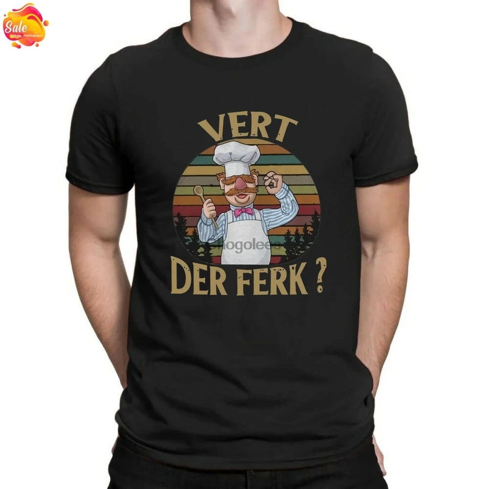 Vert Der Ferk шведски готвач реколта графика мъжки къс ръкав тениска Tee Топ тениска за мъже баща татко