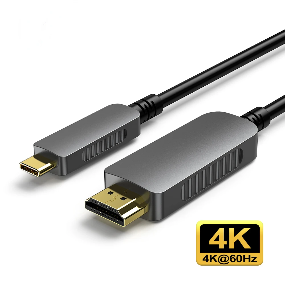 USB C HDMI-съвместим кабел 4K 60Hz тип C към HD Thunderbolt 3 конвертор за MacBook Pro Huawei Mate 40 Xiaomi оптично влакно