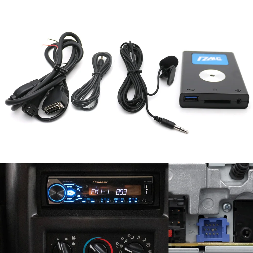 Car Digital CD чейнджър Bluetooth-съвместим USB SD диск AUX адаптер за Pioneer Radio iP-BUS DEH-P9600MP MEH-P055 DEH-88 DEH-P