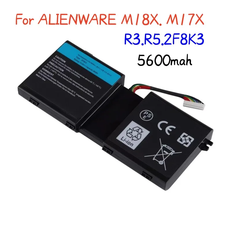 Оригинален 14.8V5600mah За ALIENWARE 2F8K3 M18X M17X R3 R5 лаптоп батерия Дълго време за използване с голям капацитет