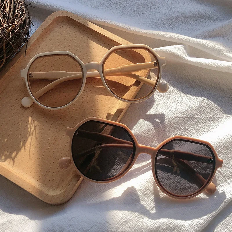 2021 Нов моден стил All-Match Trend Слънчеви очила Персонализирани слънчеви очила с кръгла рамка Ins Trend Candy Color Слънчеви очила с голяма рамка