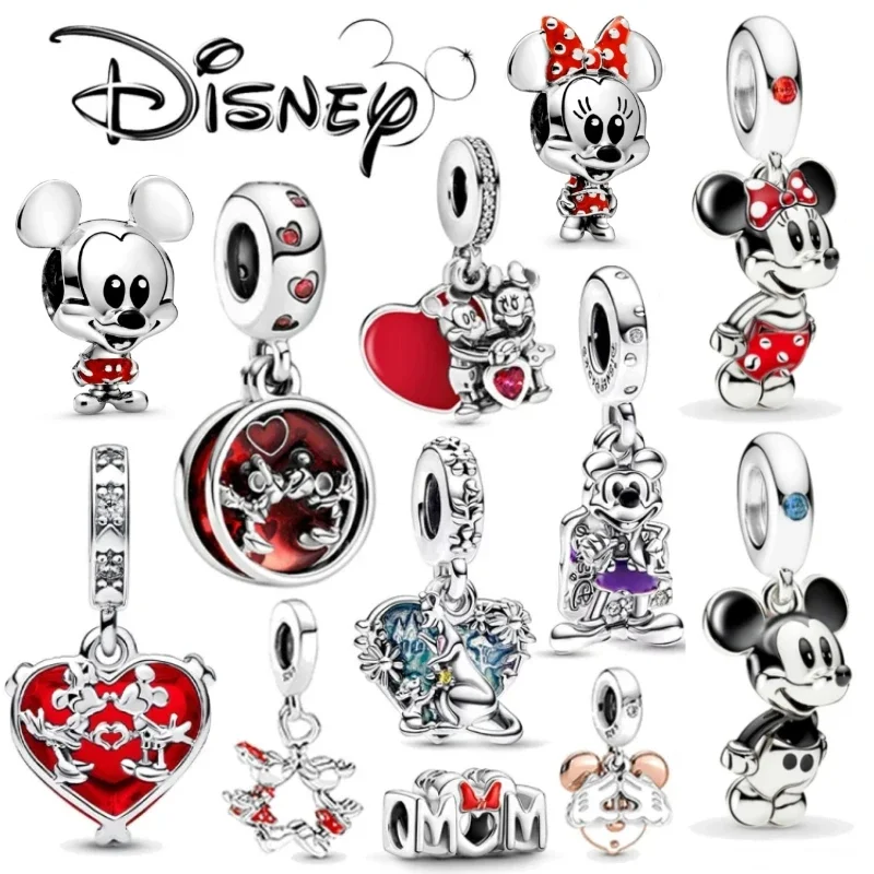 2024 New Potdemie Disney 925 Silver Mickey Mouse Minnie Collection мъниста подходящи за гривни Pandora, бижута, дамски подаръци