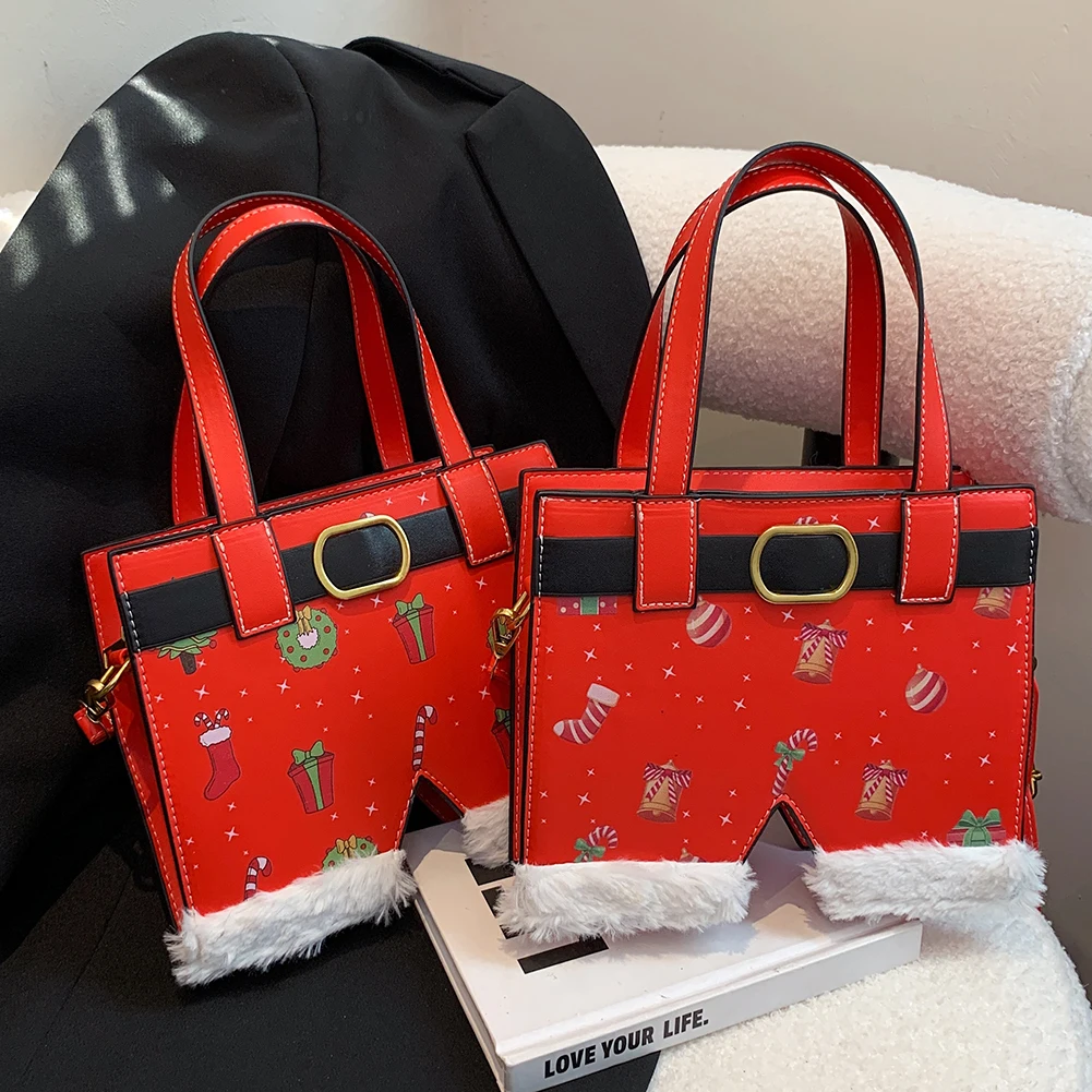 Дамски мода прашка чанта голям капацитет PU кожа стилен чанта чанти регулируема каишка Дядо панталони форма червен роман чанта